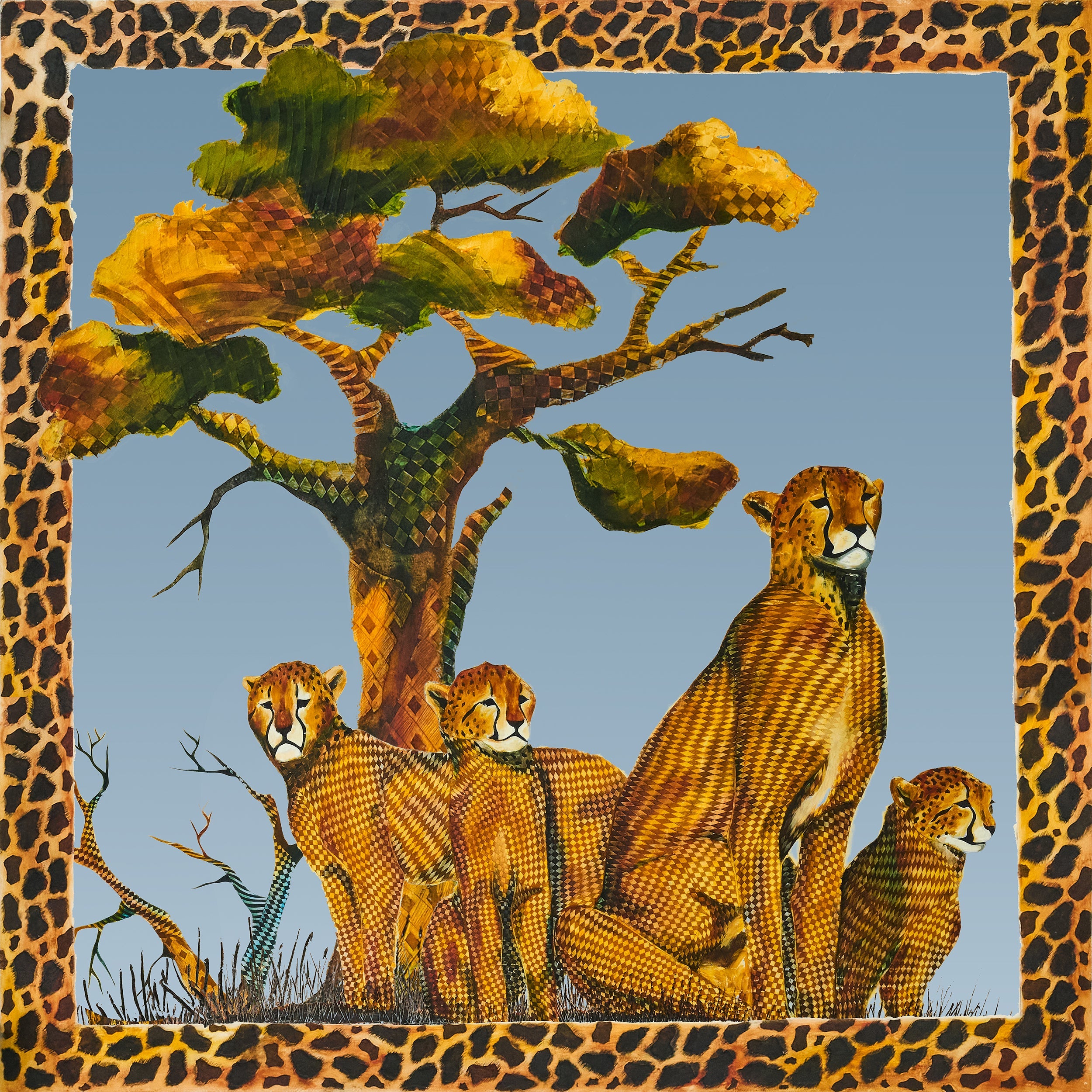 Cheetah Coalition Silk Scarf